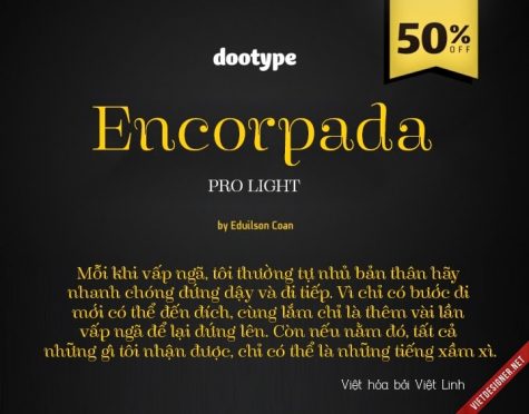 [Serif] Encorpada Pro Light Việt hóa